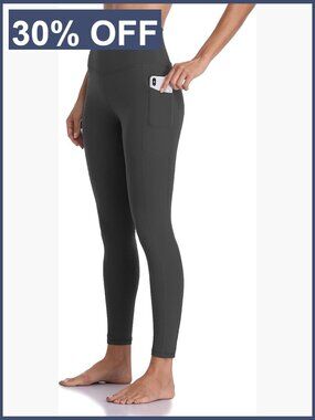 High Waisted Yoga Leggings with Pockets 7/8 Length Buttery Soft